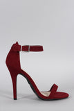 Anne Michelle Suede Open Toe Heel