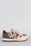 Colorblock Camouflage Print Round Toe Lace Up Sneaker