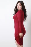 Tulip Hem Ribbed Knit Dress