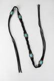 Turquoise Cameo Braided Fringe Belt